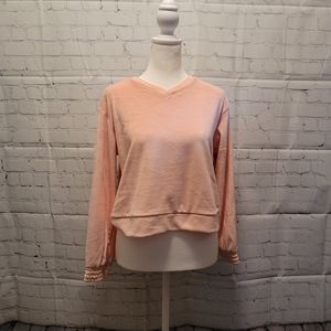 NWT Zella Pink Powder Crew Neck Sweater